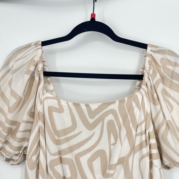 Sincerely Jules Puff Sleeve Cottage Core Knee Length Square Neck Dress Large - Picture 6 of 10